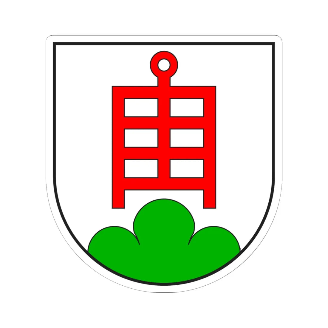 Paspels wappen (Switzerland) (Coat of Arms) STICKER Vinyl Kiss-Cut Decal 6 Inch White - The Sticker Space