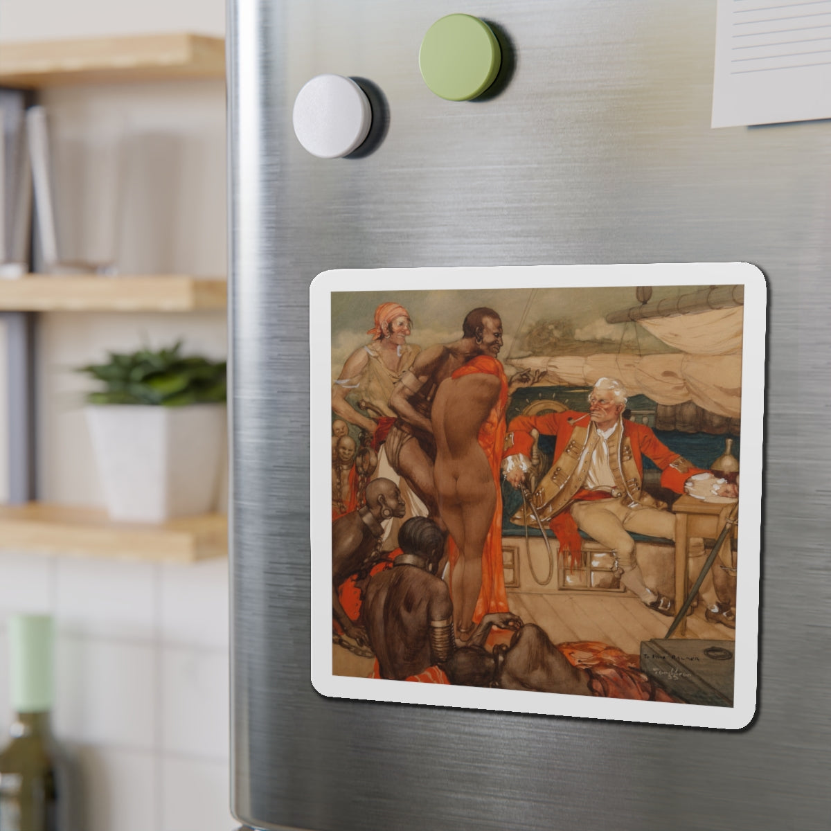 Passage West (Magazine Illustration) Refrigerator Magnet-The Sticker Space