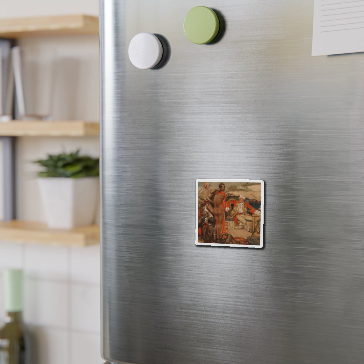 Passage West (Magazine Illustration) Refrigerator Magnet-The Sticker Space