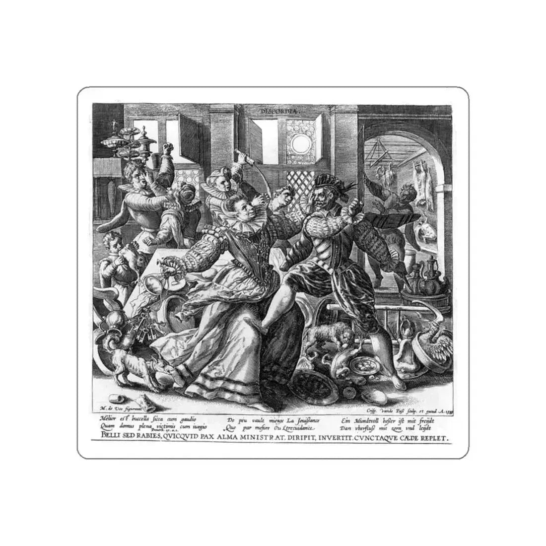 PASSE, Crispijn van de -  Discordia (Artwork) STICKER Vinyl Die-Cut Decal White Die-Cut 4 Inch - The Sticker Space