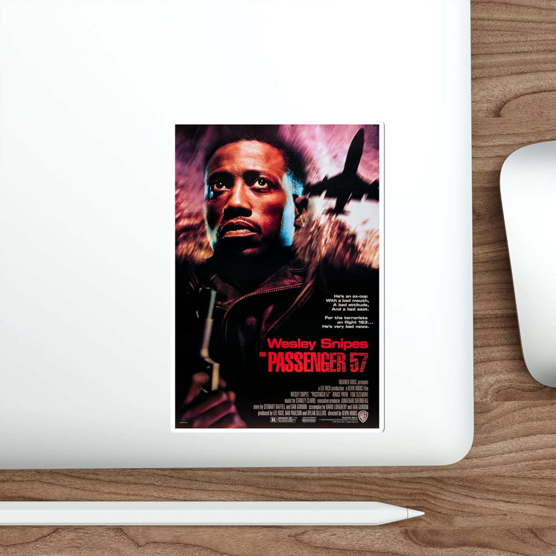 Passenger 57 1992 Movie Poster STICKER Vinyl Die-Cut Decal-The Sticker Space