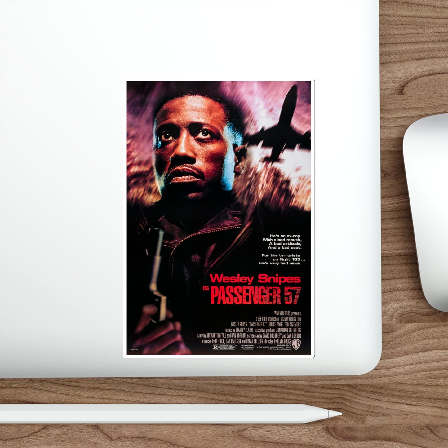 Passenger 57 1992 Movie Poster STICKER Vinyl Die-Cut Decal-The Sticker Space