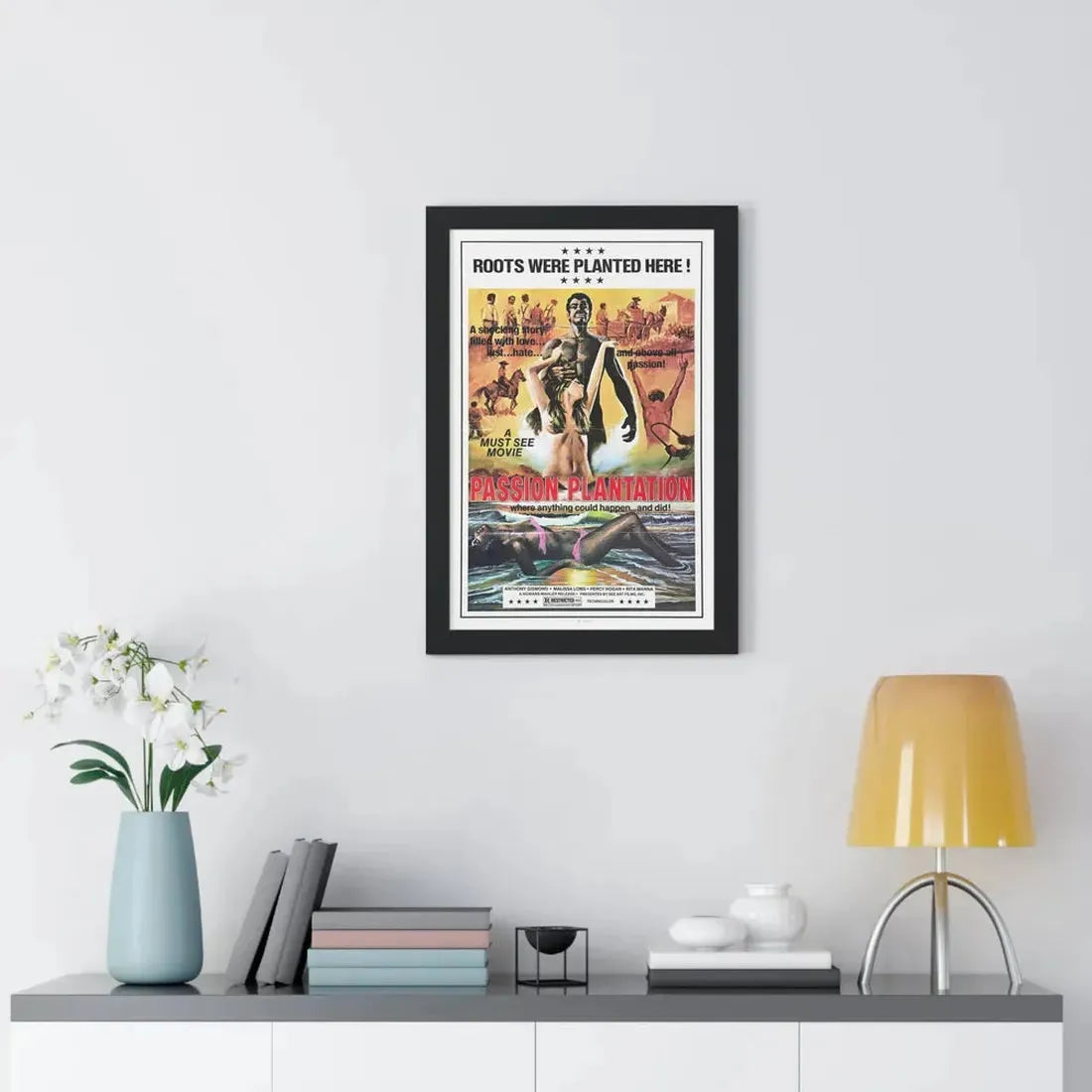 PASSION PLANTATION 1976 - Framed Movie Poster - The Sticker Space