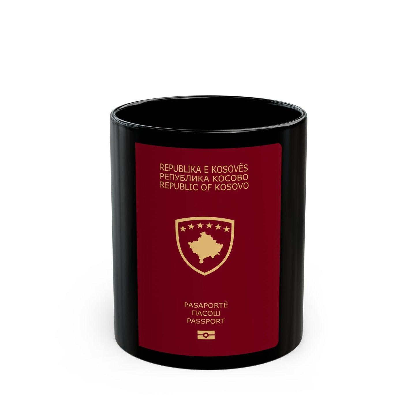 Passport Of Kosovo - Black Coffee Mug