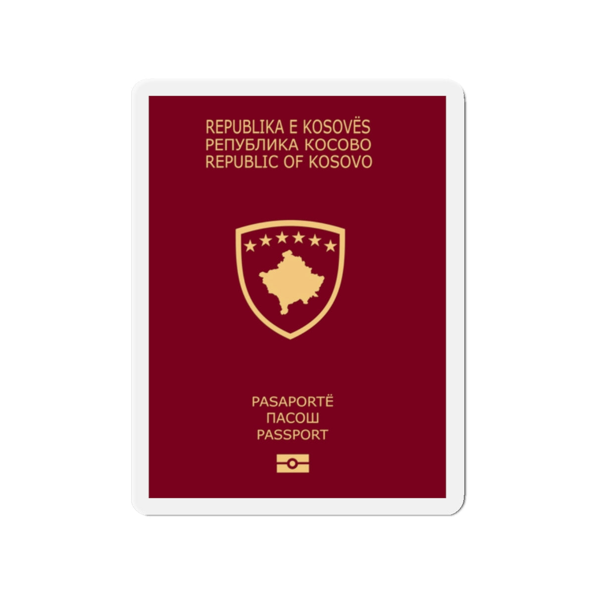 Passport Of Kosovo - Die-Cut Magnet-2" x 2"-The Sticker Space