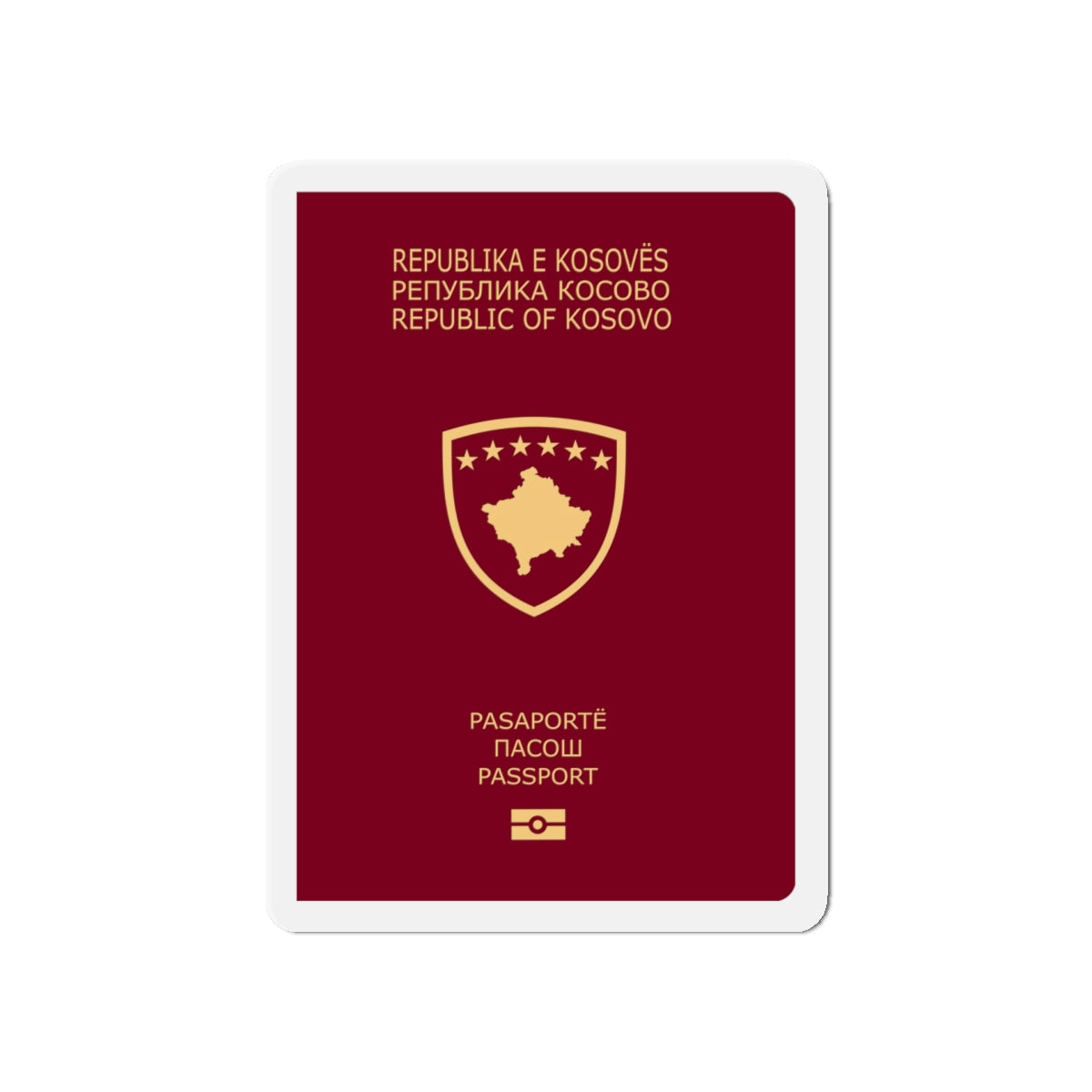 Passport Of Kosovo - Die-Cut Magnet-5" x 5"-The Sticker Space