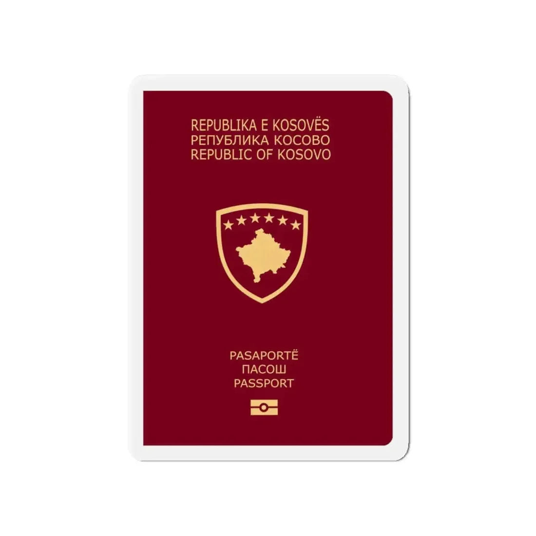Passport Of Kosovo - Refrigerator Magnet 4 Inch - The Sticker Space