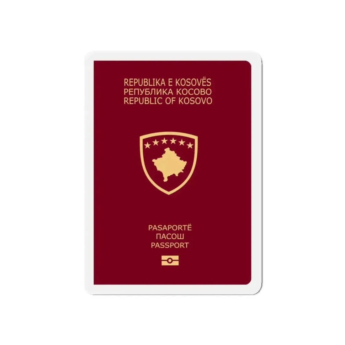 Passport Of Kosovo - Refrigerator Magnet 5 Inch - The Sticker Space