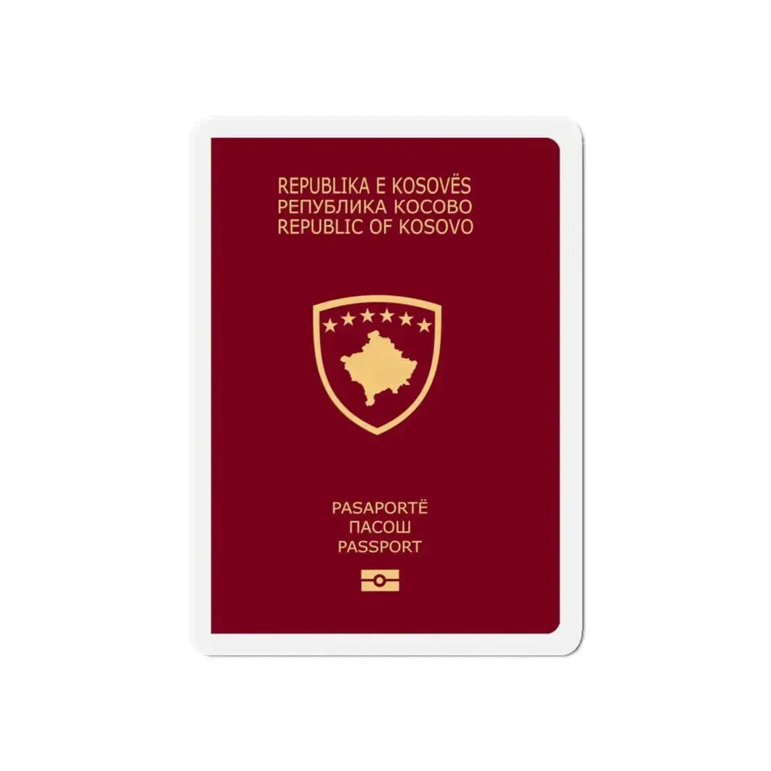 Passport Of Kosovo - Refrigerator Magnet 6 Inch - The Sticker Space