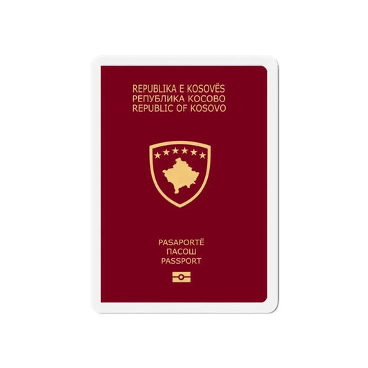 Passport Of Kosovo - Refrigerator Magnet 6 Inch - The Sticker Space