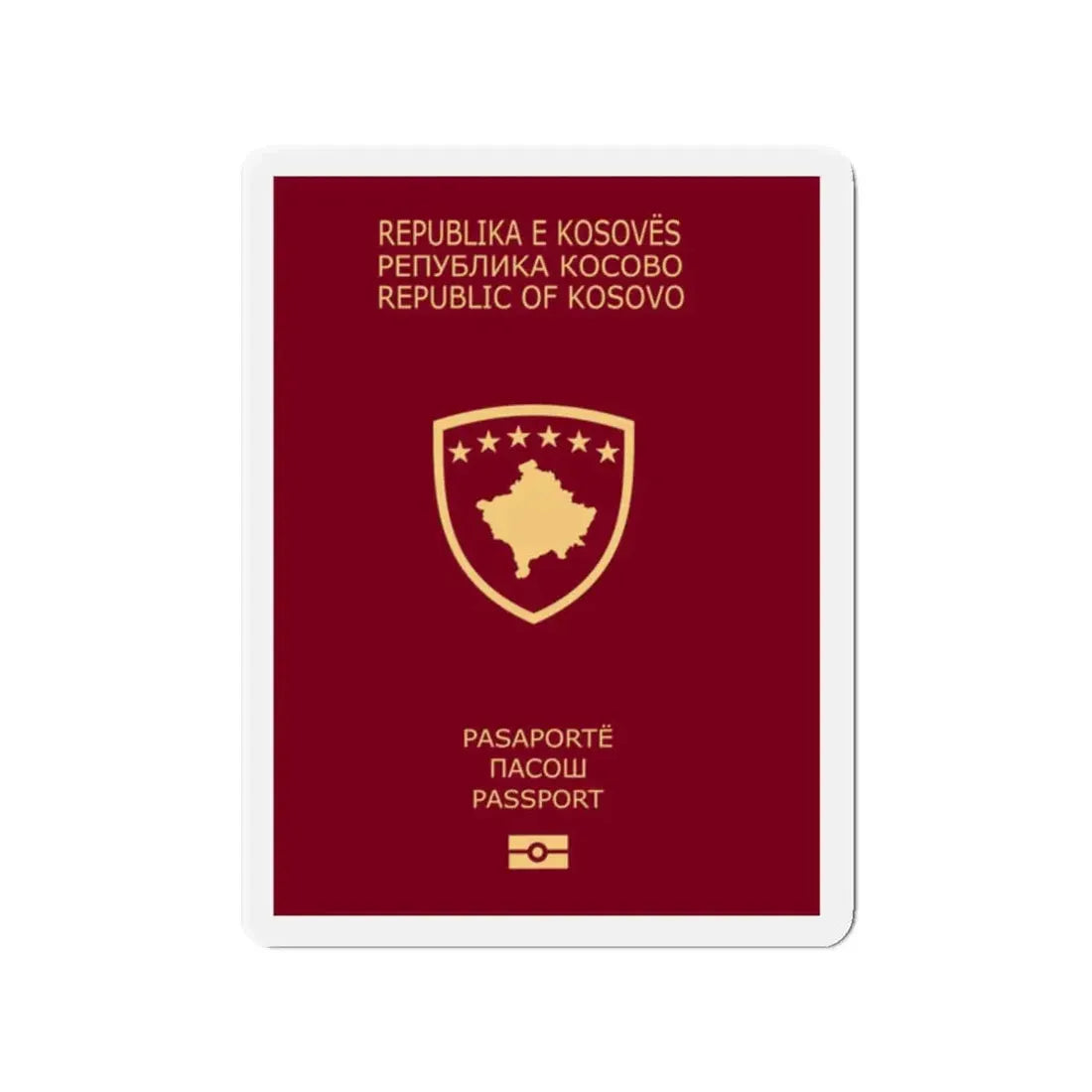 Passport Of Kosovo - Refrigerator Magnet - The Sticker Space