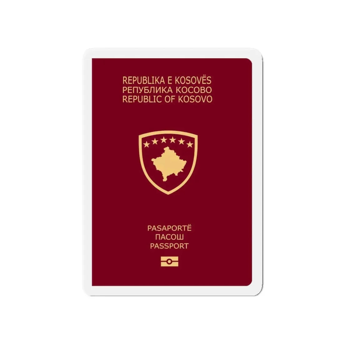 Passport Of Kosovo - Refrigerator Magnet - The Sticker Space