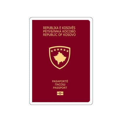 Passport Of Kosovo STICKER Vinyl Die-Cut Decal-White-The Sticker Space