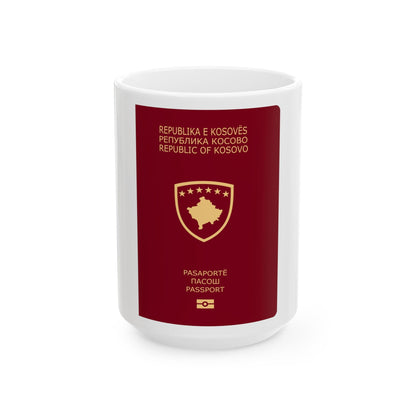 Passport Of Kosovo - White Coffee Mug