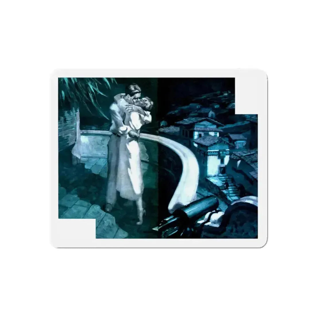 Passport To Hell, Liberty magazine, February 16, 1935 (Magazine Illustration) Refrigerator Magnet 4 Inch Die-Cut - The Sticker Space