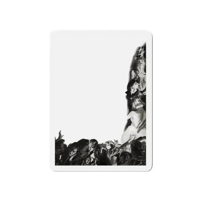 Passports To Glamour, Liberty magazine, November 12, 1938 (Magazine Illustration) Refrigerator Magnet 3 Inch Die-Cut - The Sticker Space