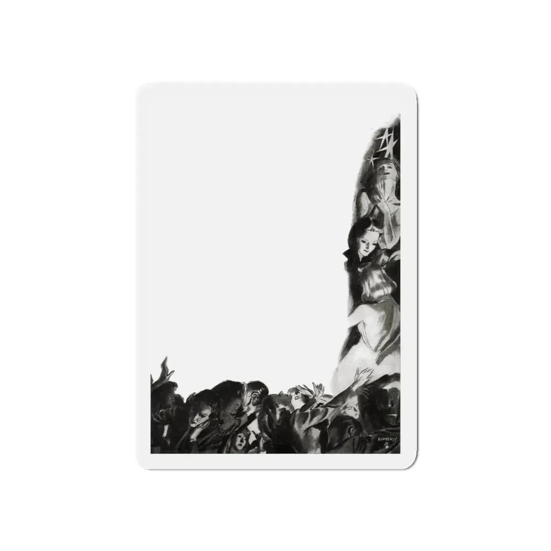 Passports To Glamour, Liberty magazine, November 12, 1938 (Magazine Illustration) Refrigerator Magnet - The Sticker Space