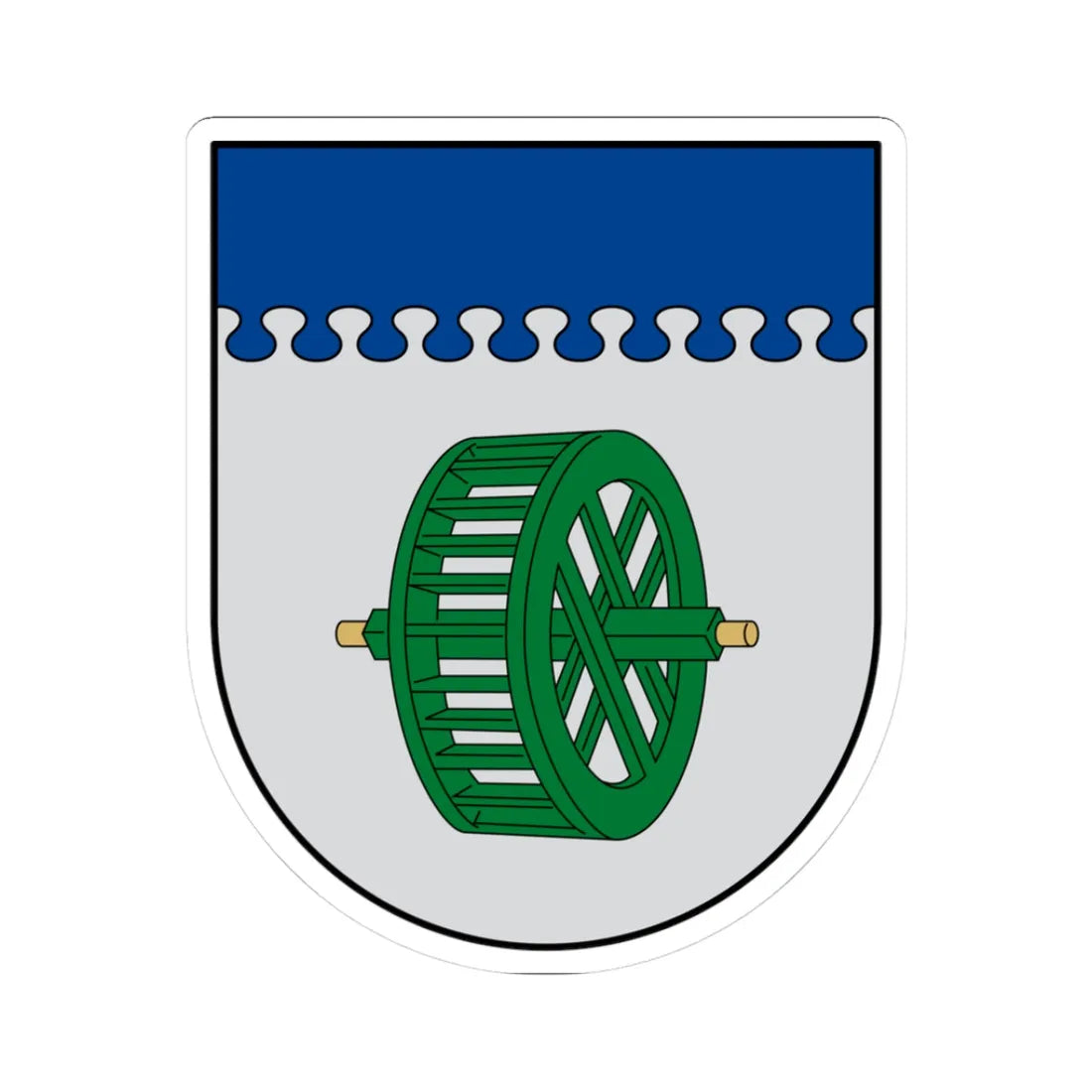 Pastrėvio herbas (Lithuania) (Coat of Arms) STICKER Vinyl Kiss-Cut Decal 3 Inch White - The Sticker Space