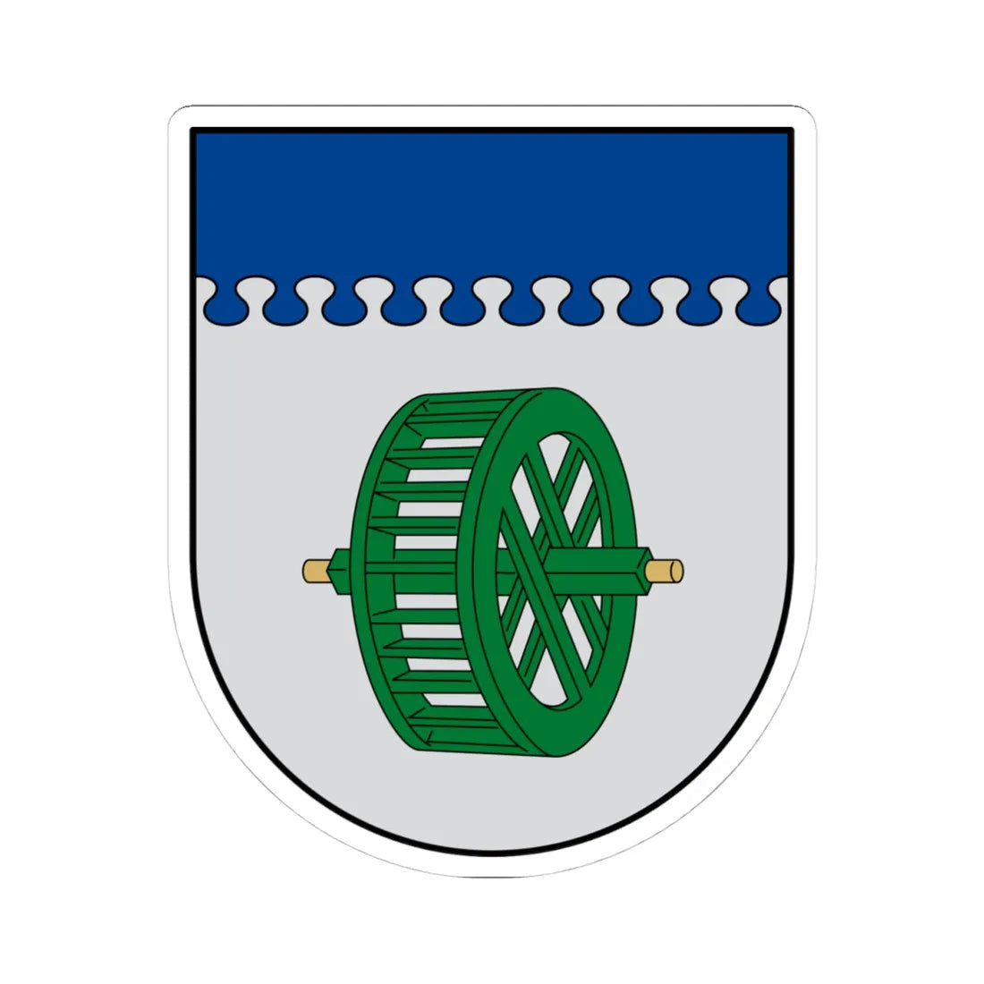 Pastrėvio herbas (Lithuania) (Coat of Arms) STICKER Vinyl Kiss-Cut Decal 4 Inch White - The Sticker Space