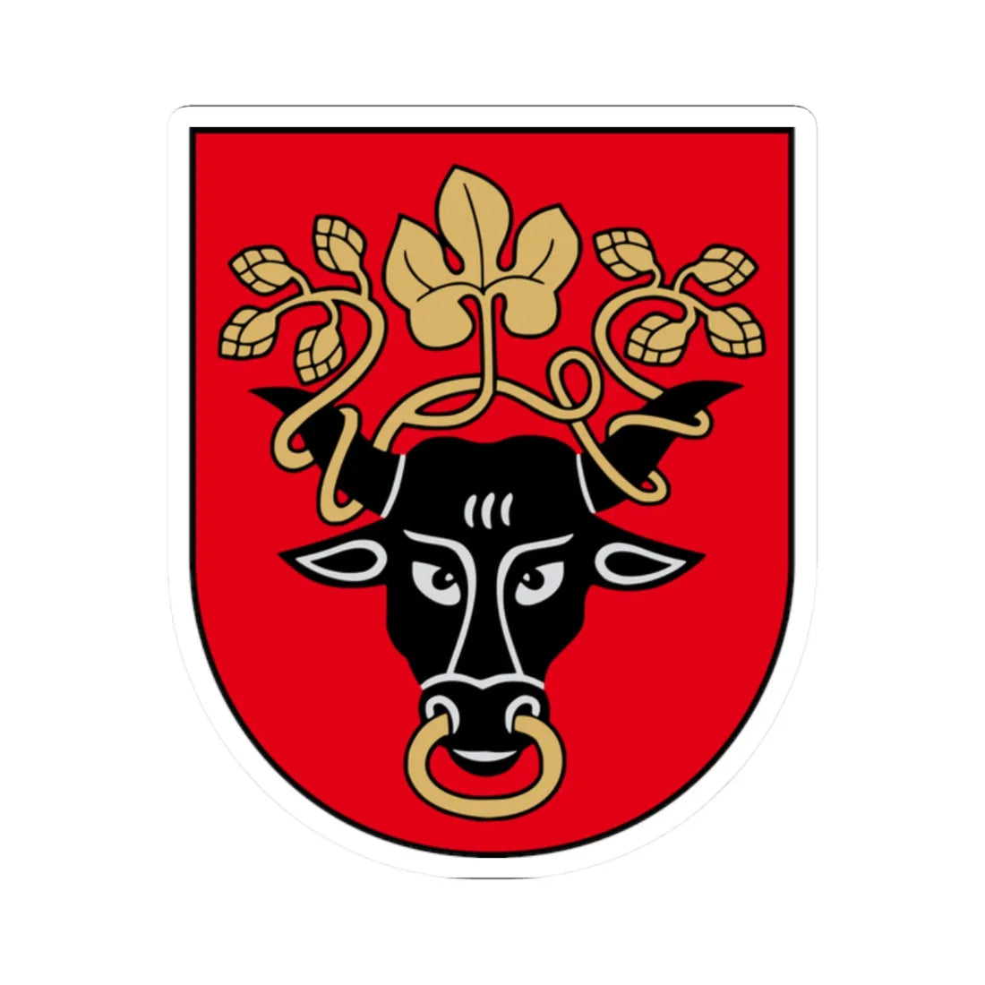 Pasvalys COA (Lithuania) (Coat of Arms) STICKER Vinyl Kiss-Cut Decal 2 Inch White - The Sticker Space