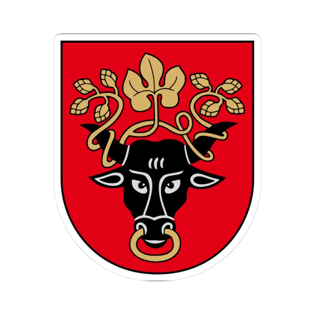 Pasvalys COA (Lithuania) (Coat of Arms) STICKER Vinyl Kiss-Cut Decal 3 Inch White - The Sticker Space