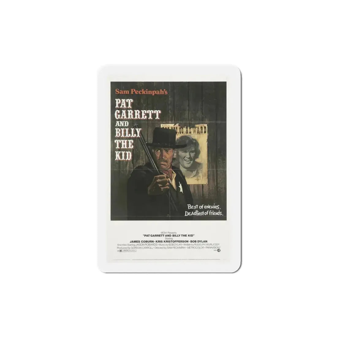 Pat Garrett and Billy the Kid 1973 Movie Poster Refrigerator Magnet 3 Inch - The Sticker Space
