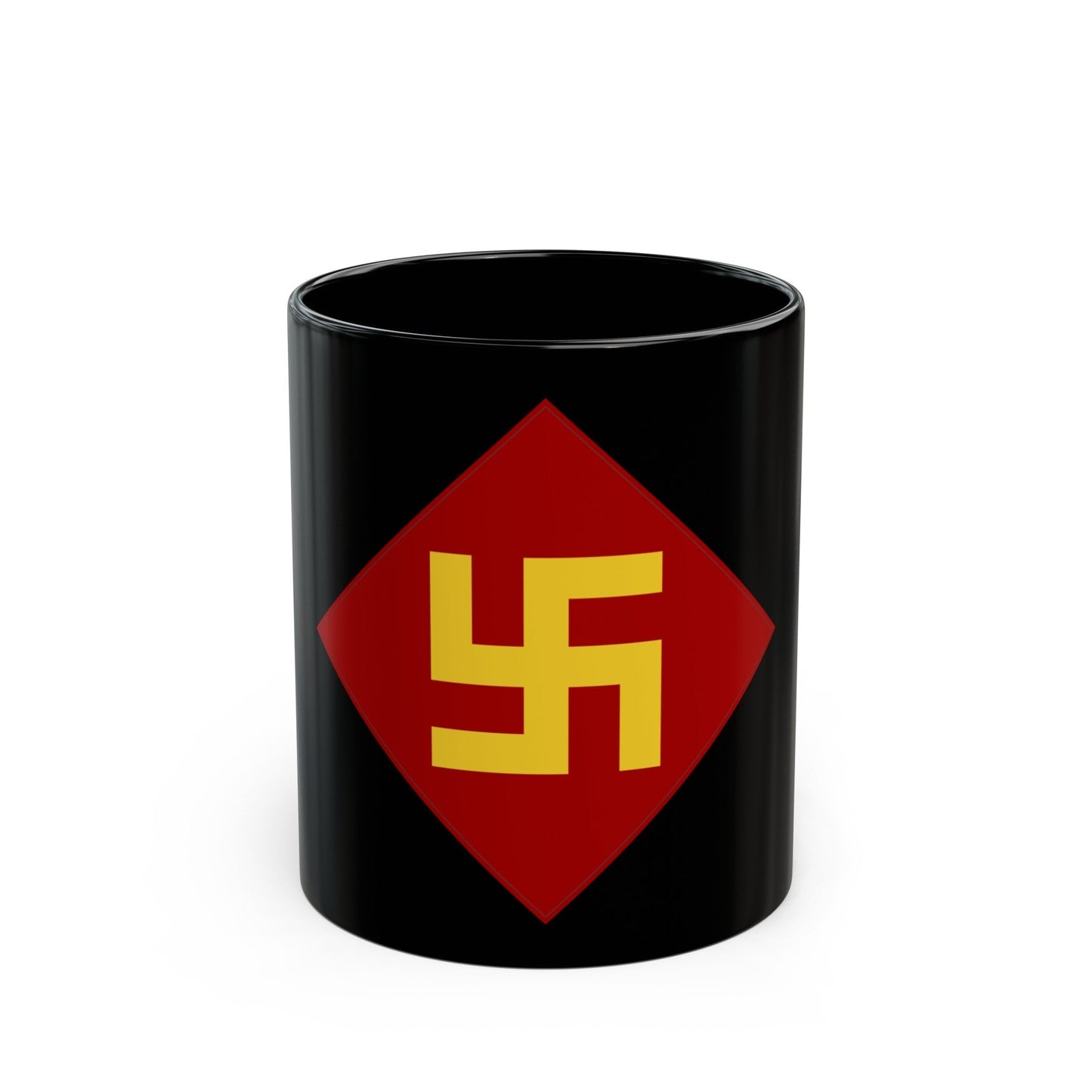 Patch of the 45th Infantry Division 19241939 (U.S. Army) Black Coffee Mug-11oz-The Sticker Space