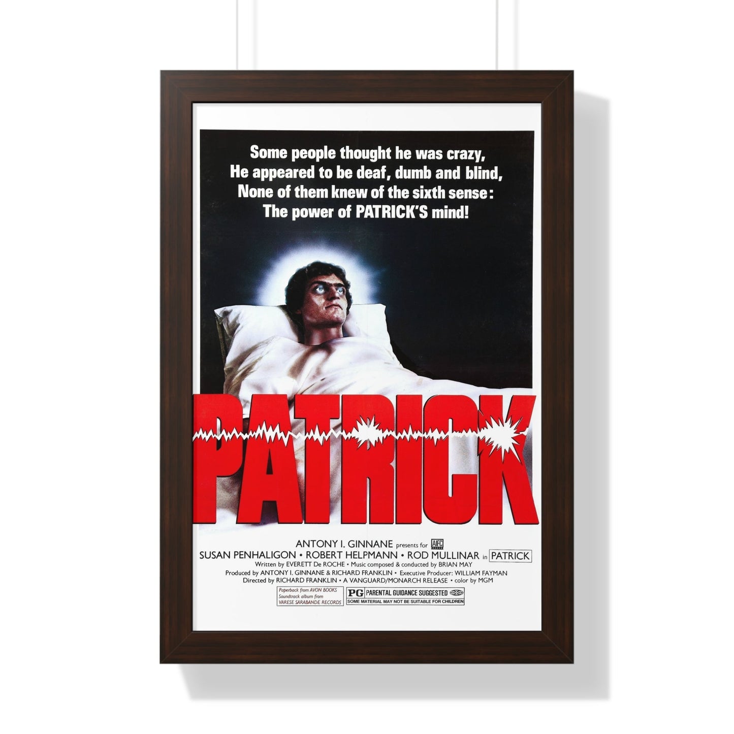 PATRICK 1978 - Framed Movie Poster-16″ x 24″-The Sticker Space