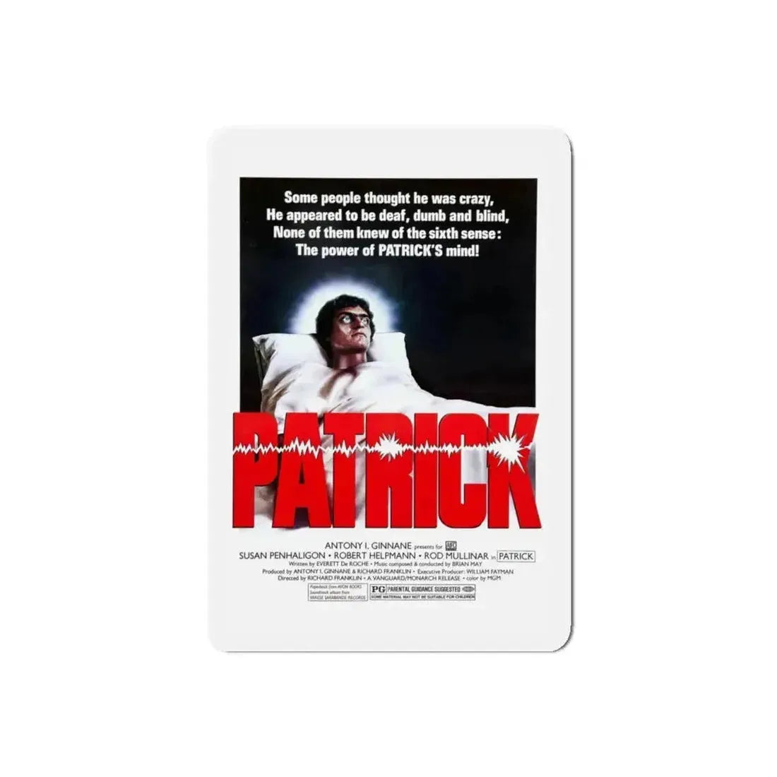 PATRICK 1978 Movie Poster - Refrigerator Magnet 5" x 5" Die-Cut 1 pc - The Sticker Space