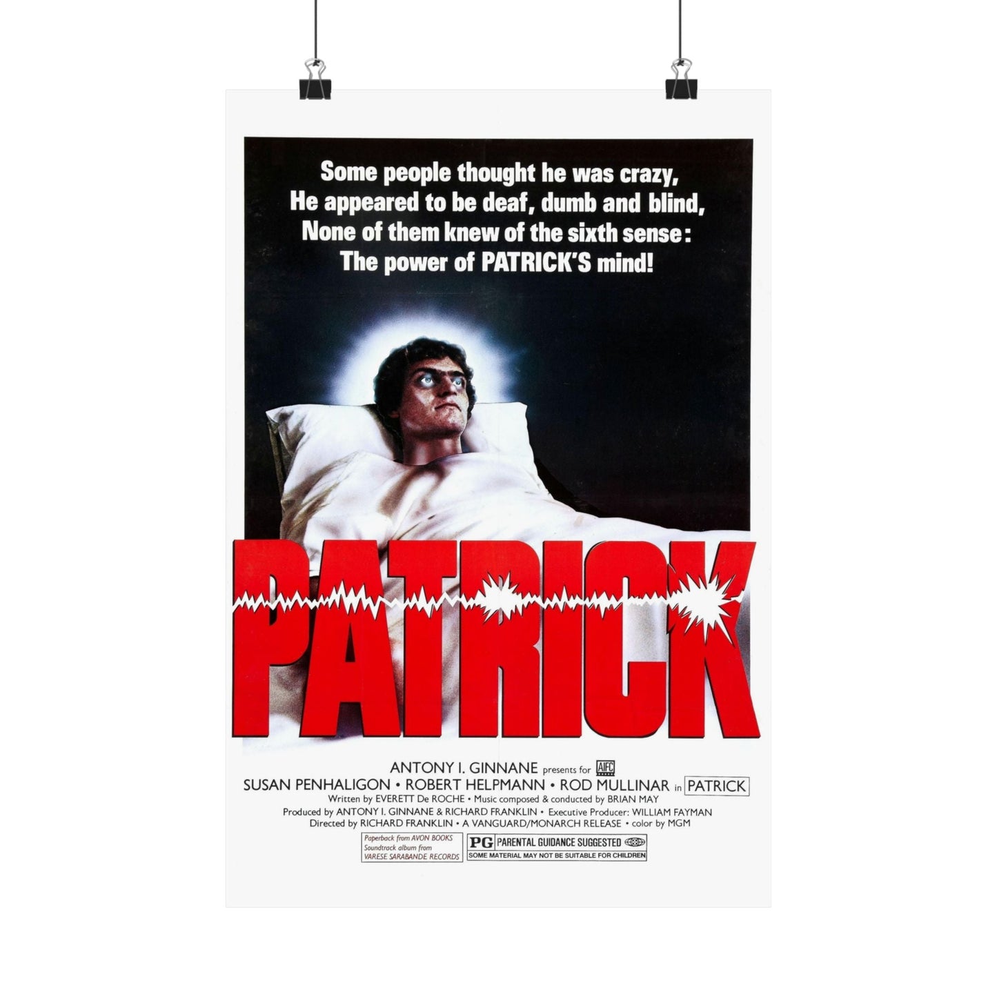 PATRICK 1978 - Paper Movie Poster-12″ x 18″-The Sticker Space