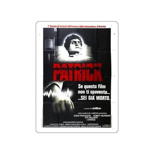 PATRICK (3) 1978 Movie Poster STICKER Vinyl Die-Cut Decal 2 Inch - The Sticker Space