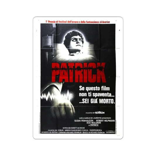 PATRICK (3) 1978 Movie Poster - STICKER Vinyl Kiss-Cut Decal 2 Inch White - The Sticker Space