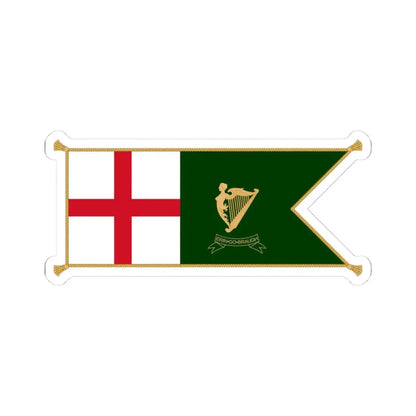 Patrick Keohanes sledge flag (Ireland) STICKER Vinyl Kiss-Cut Decal 3 Inch White - The Sticker Space