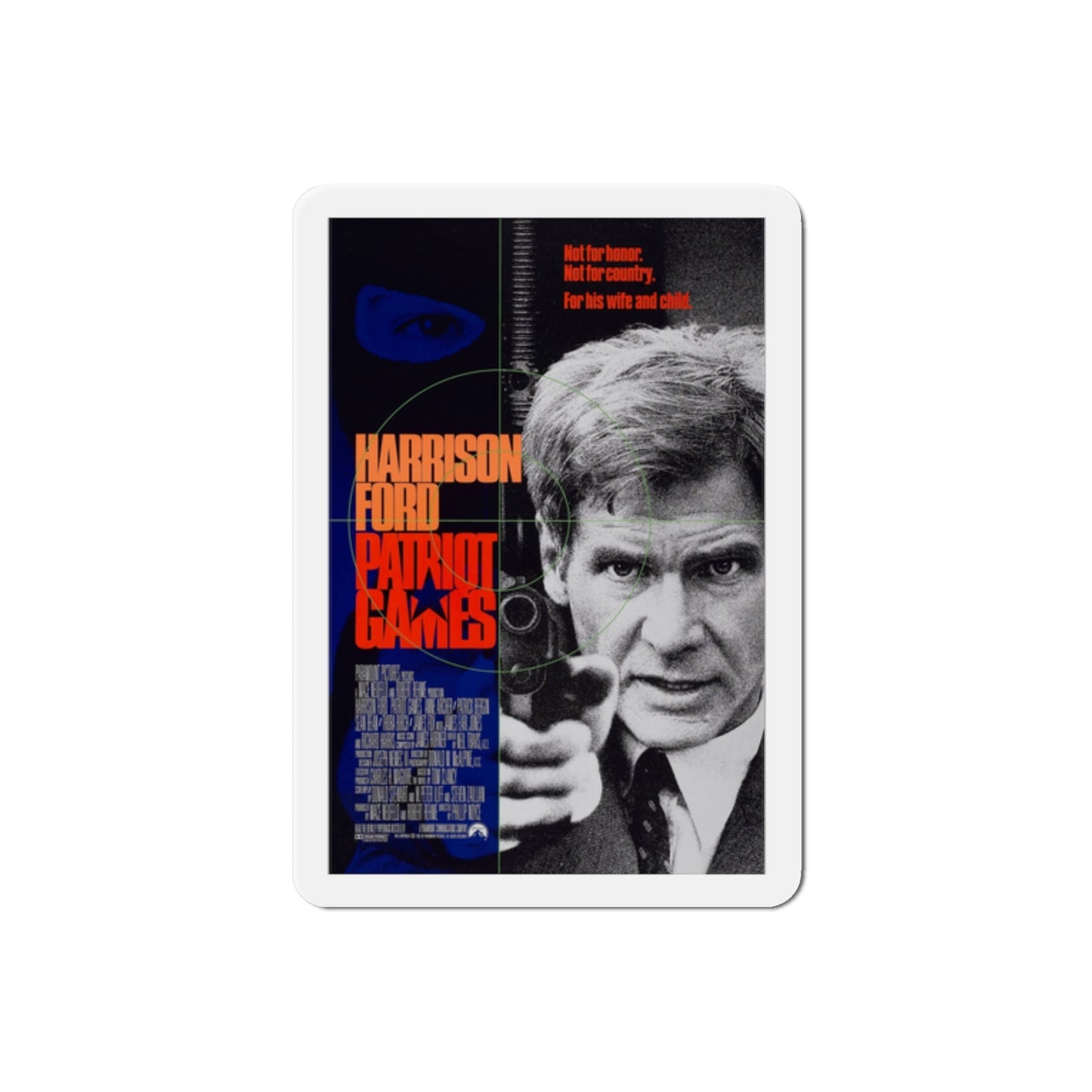 Patriot Games 1992 Movie Poster Die-Cut Magnet-2" x 2"-The Sticker Space