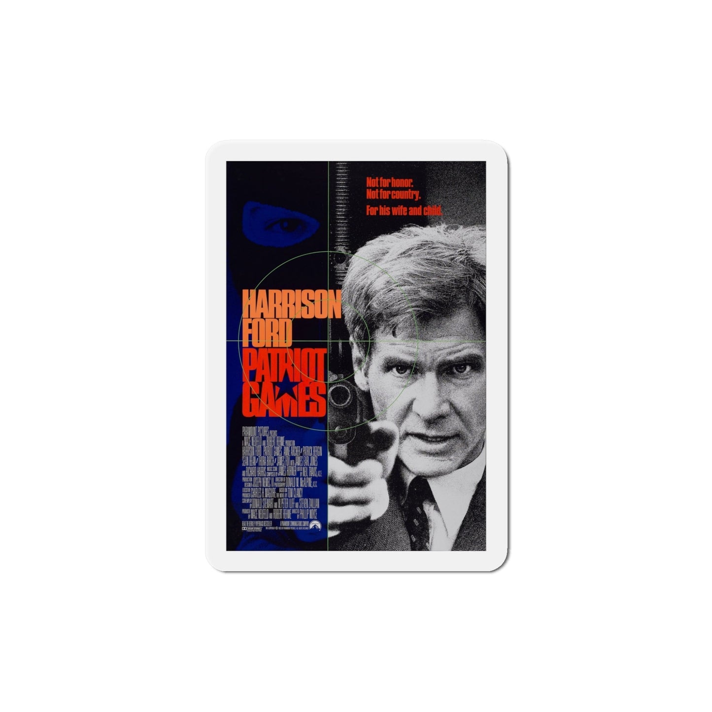 Patriot Games 1992 Movie Poster Die-Cut Magnet-5" x 5"-The Sticker Space