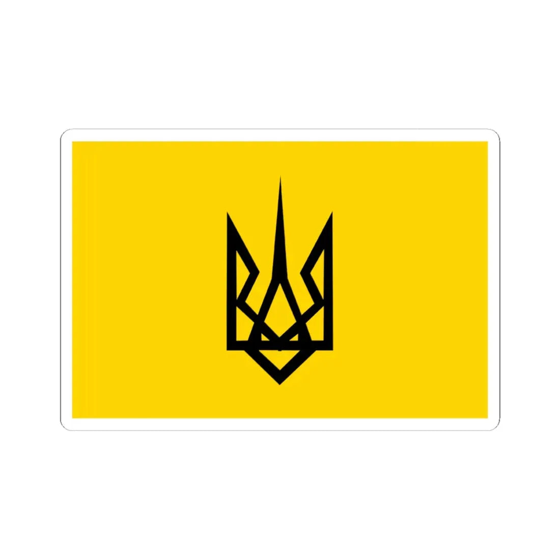 Patriot of Ukraine Trizub flag (Ukraine) STICKER Vinyl Kiss-Cut Decal 6 Inch White - The Sticker Space