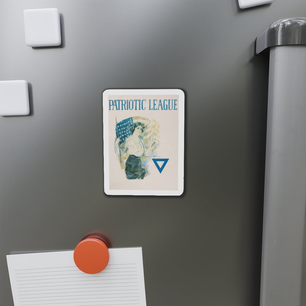 Patriotic League (Magazine Illustration) Refrigerator Magnet-The Sticker Space