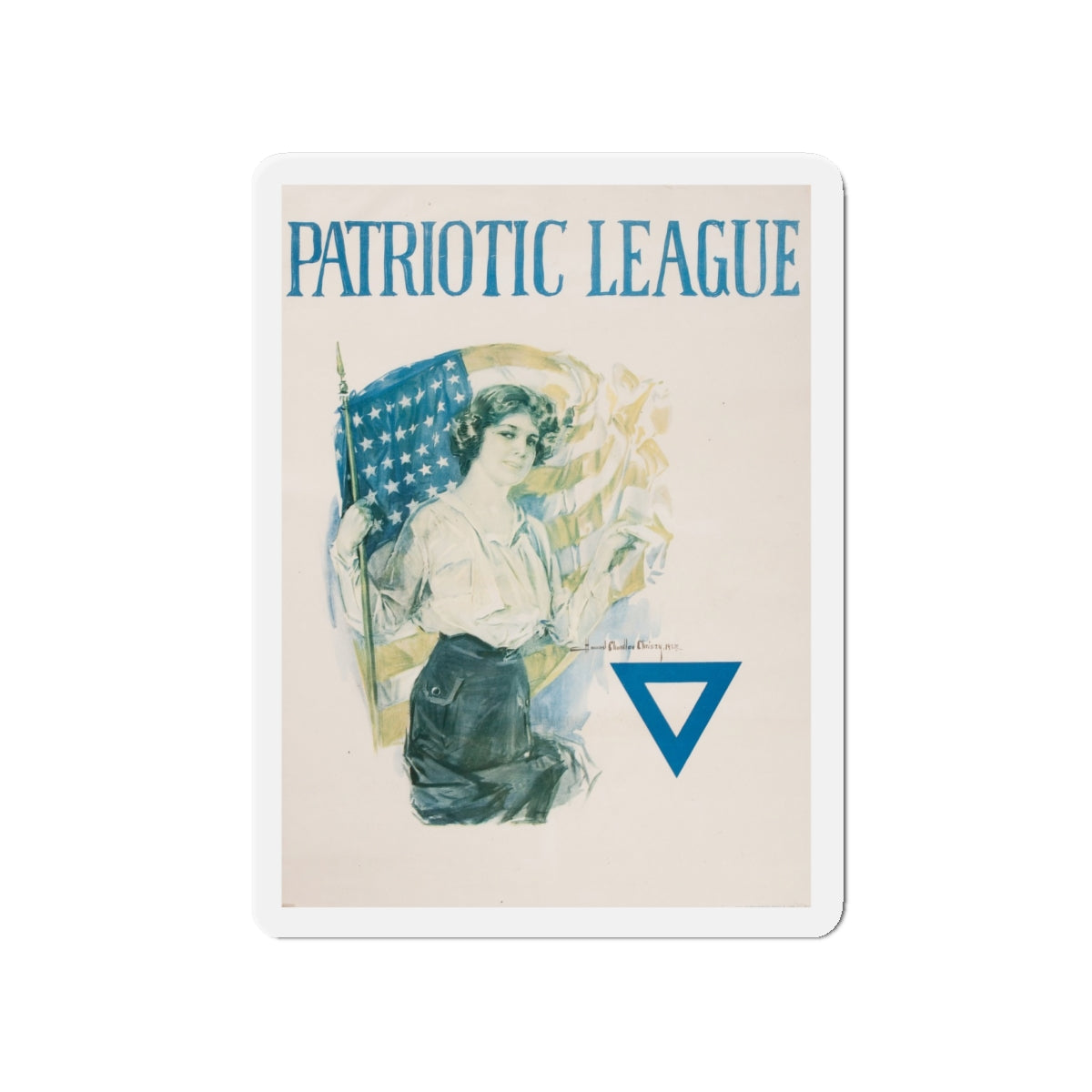 Patriotic League (Magazine Illustration) Refrigerator Magnet-4" x 4"-The Sticker Space