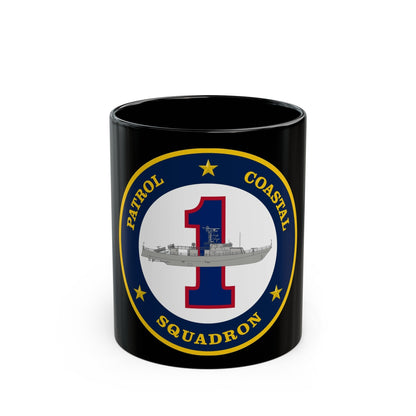 Patrol Coastal Squadron ONE (U.S. Navy) Black Coffee Mug-11oz-The Sticker Space