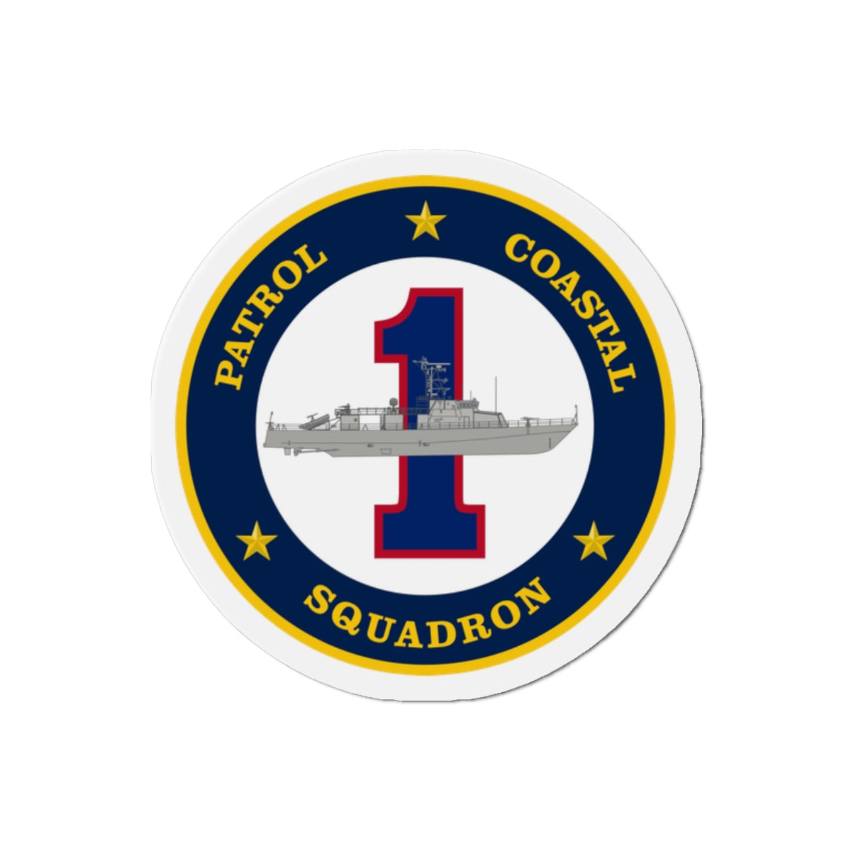 Patrol Coastal Squadron ONE (U.S. Navy) Die-Cut Magnet-2" x 2"-The Sticker Space