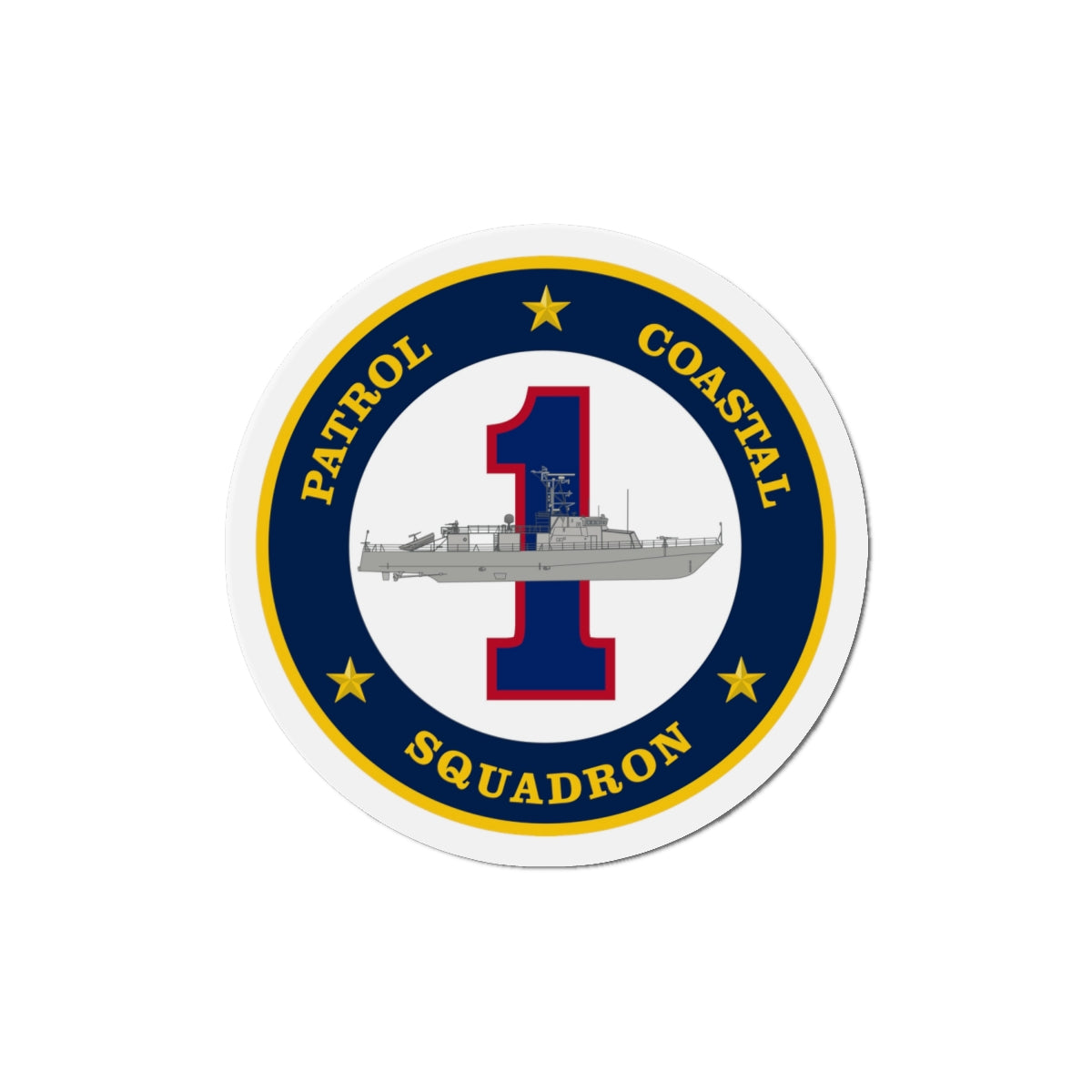 Patrol Coastal Squadron ONE (U.S. Navy) Die-Cut Magnet-6 × 6"-The Sticker Space