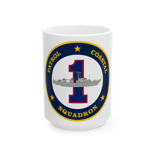 Patrol Coastal Squadron ONE (U.S. Navy) White Coffee Mug-15oz-The Sticker Space