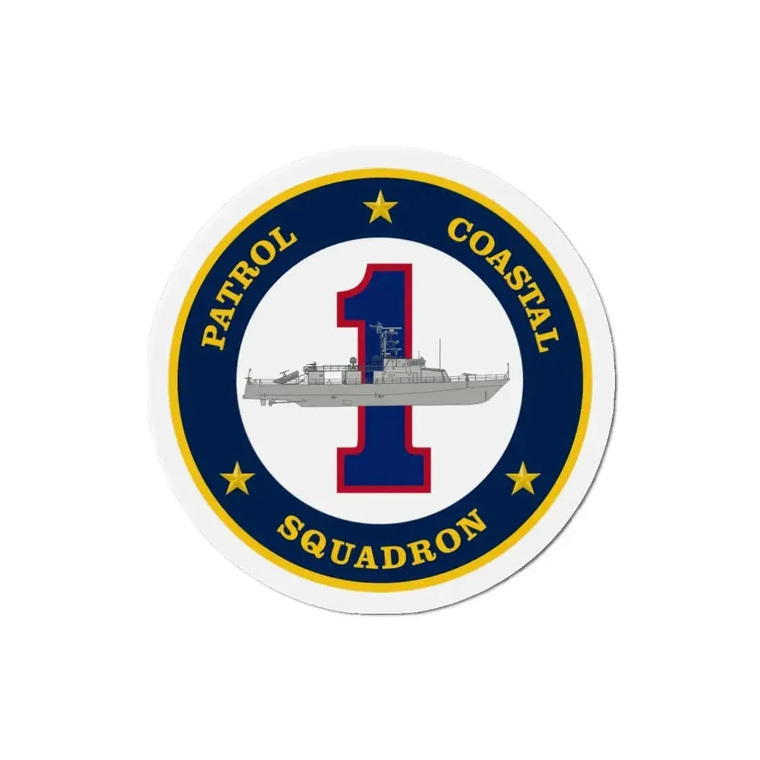 Patrol Coastal Squadron ONE (U.S. Navy) Refrigerator Magnet 3 Inch - The Sticker Space