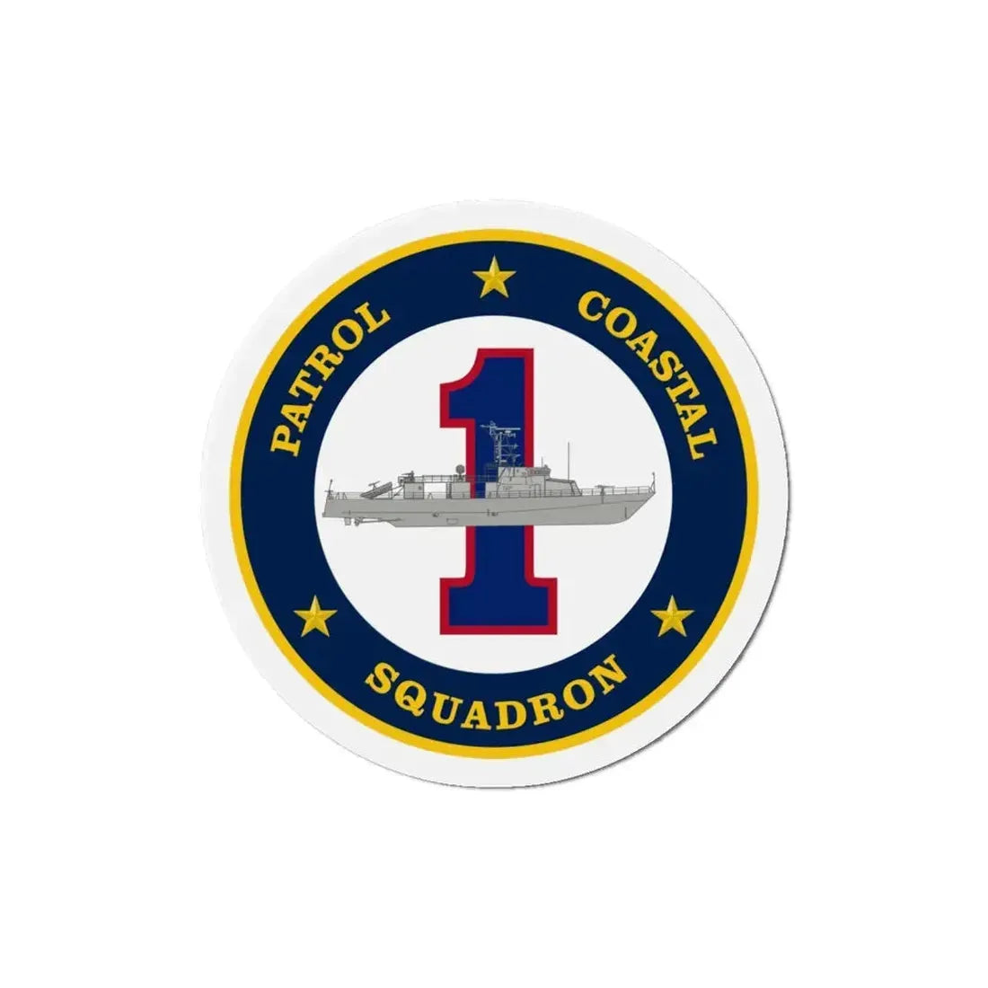 Patrol Coastal Squadron ONE (U.S. Navy) Refrigerator Magnet 5 Inch - The Sticker Space
