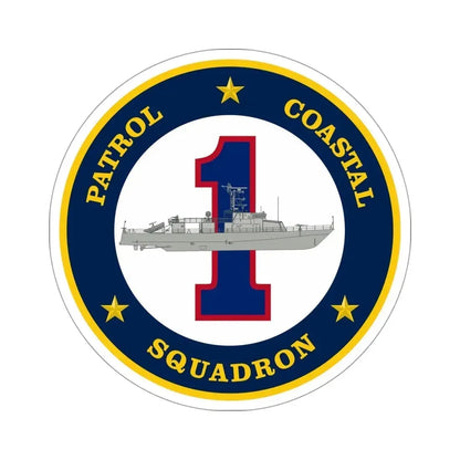Patrol Coastal Squadron ONE (U.S. Navy) STICKER Vinyl Die-Cut Decal 4 Inch - The Sticker Space