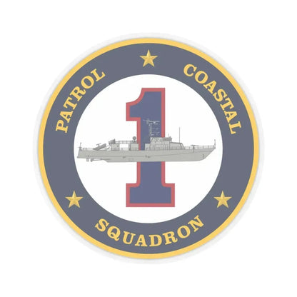 Patrol Coastal Squadron ONE (U.S. Navy) STICKER Vinyl Kiss-Cut Decal 3 Inch Transparent - The Sticker Space
