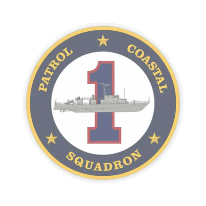 Patrol Coastal Squadron ONE (U.S. Navy) STICKER Vinyl Kiss-Cut Decal 4 Inch Transparent - The Sticker Space