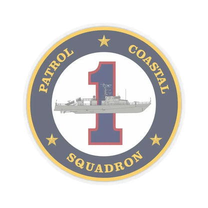 Patrol Coastal Squadron ONE (U.S. Navy) STICKER Vinyl Kiss-Cut Decal 6 Inch Transparent - The Sticker Space
