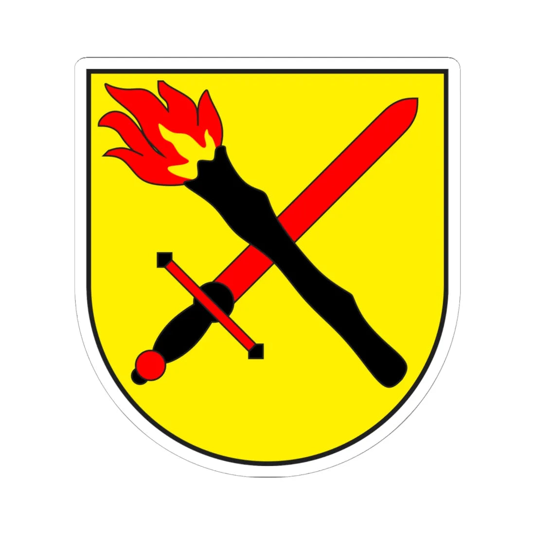 Patzen-Fardün wappen (Switzerland) (Coat of Arms) STICKER Vinyl Kiss-Cut Decal 6 Inch White - The Sticker Space