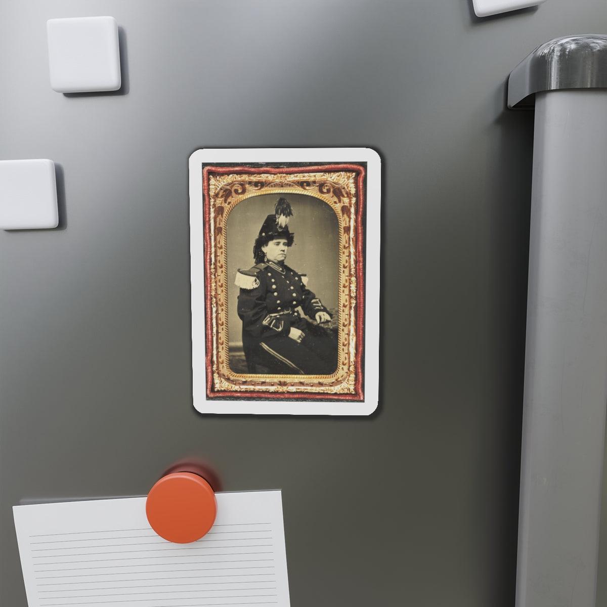 Pauline Cushman In Military-Style Costume (U.S. Civil War) Refrigerator Magnet-The Sticker Space